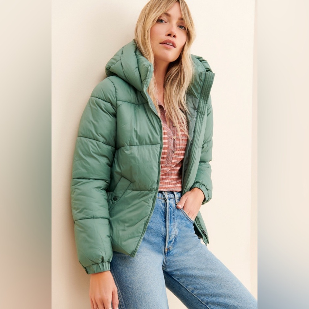 Vero Moda Sage Green Puffer Jacket